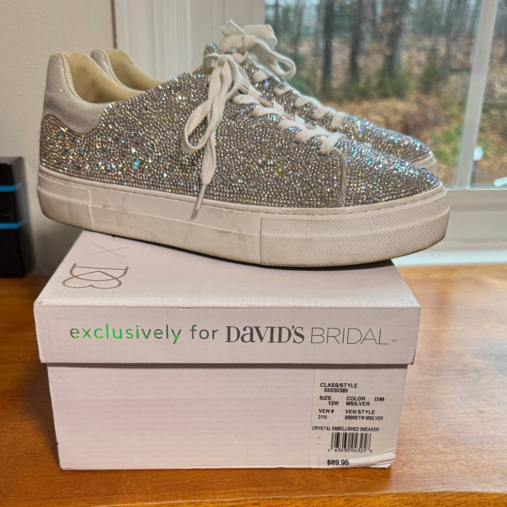Betsy Johnson exclusively for David's Bridal Crystal Embellished Sneakers